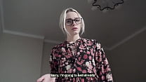 Русский пикапер имеет женщину в заброшенном особняке и кончает на неё